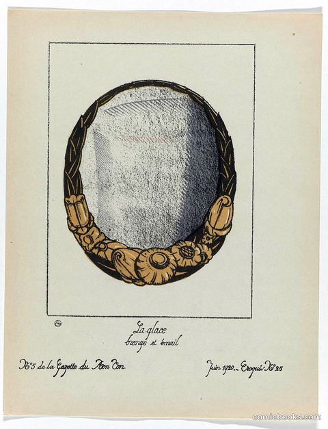 La glace bronzé et émail (Glazed and Enameled Mirror)