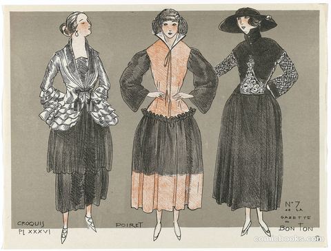 Fashion Plates from Gazette du Bon Ton
