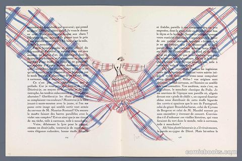 Fashion Illustration with Plaid Border Design