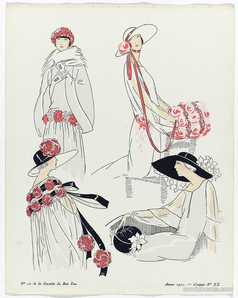 Fashion Illustration from Gazette du Bon Ton