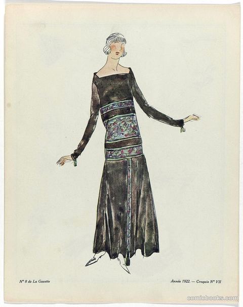 Fashion Illustration from Gazette du Bon Ton