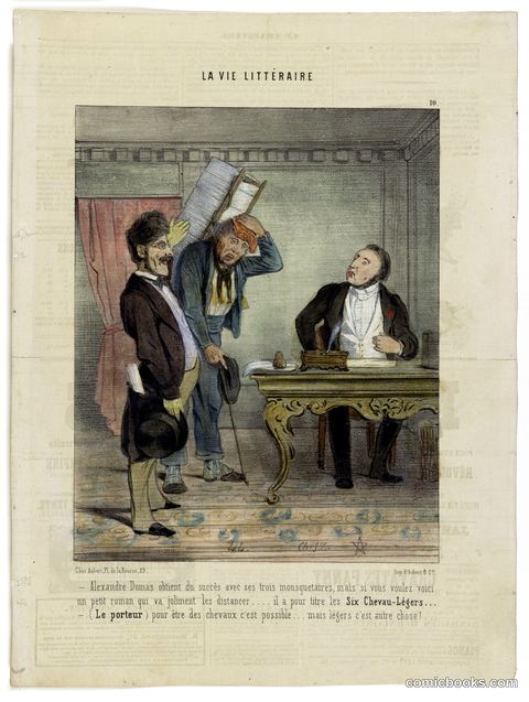 Alexandre Dumas at His Desk