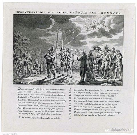Memorial Print on the Departure of the Duke of Brunswick from the Netherlands