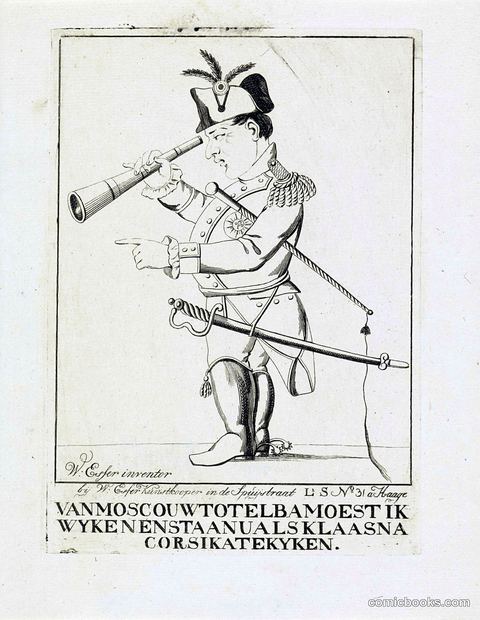 Military Figure with Telescope and Sword