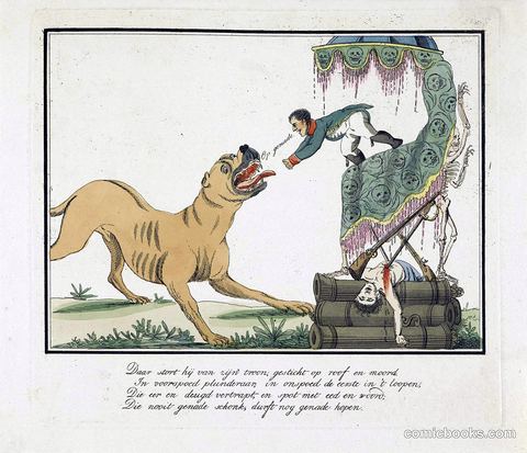 Spotprent op de val van Napoleon (Political Print on the Fall of Napoleon)
