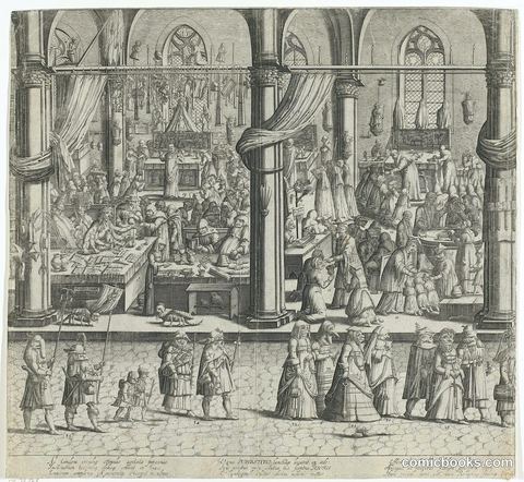 A Grotesque Satire on the Roman Church (Center Sheet)