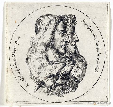 Portretten van de gebroeders de Witt als een vos en een wolf