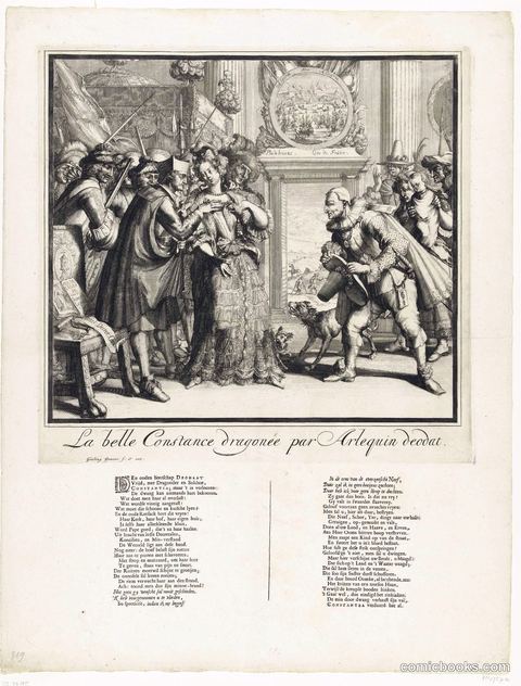 La belle Constance dragonée par Arlequin deduit