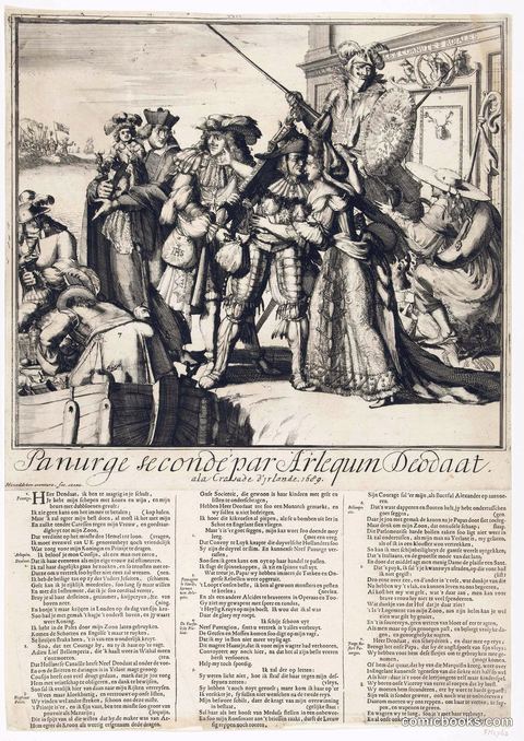 Satirical Print on James II's Departure to Ireland