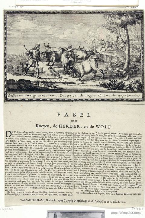 Fabel van de Koeyen, de Herder, en de Wolf (Fable of the Cows, the Herder, and the Wolf)