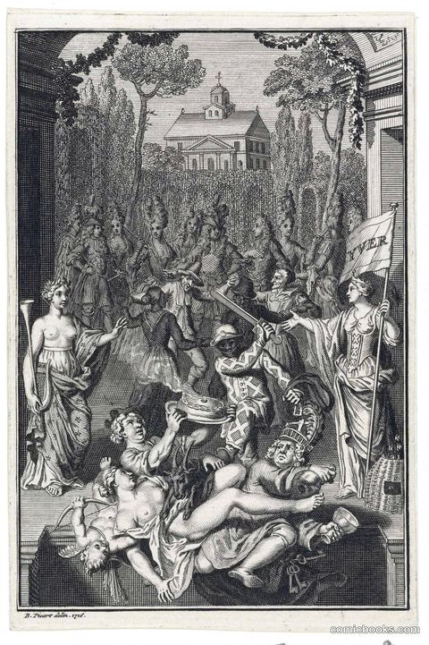 Spotprent op de dichter Joan Pluimer (Political Print on Poet Joan Pluimer)
