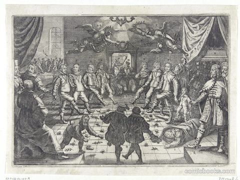 Satirical Print on Peace Negotiations with Spain