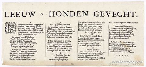 Leeuw en Honden Gevecht (Lion and Dogs Fighting)