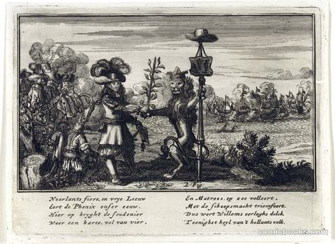 The Dutch Lion Presents the Sword to William III