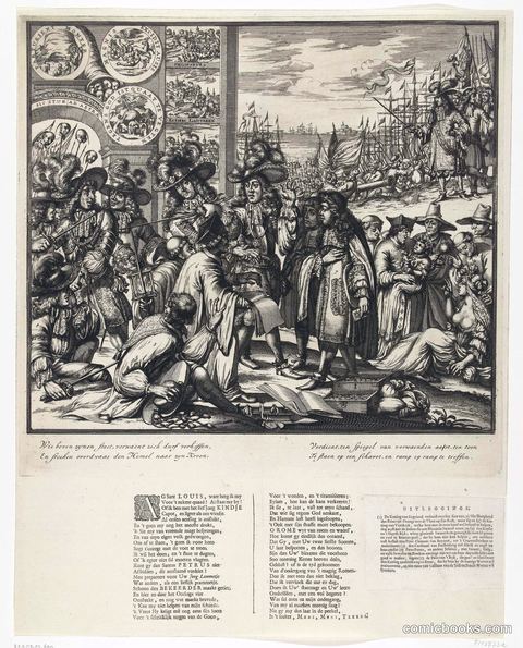 Dutch Political Print on James II and the Arrival of William III