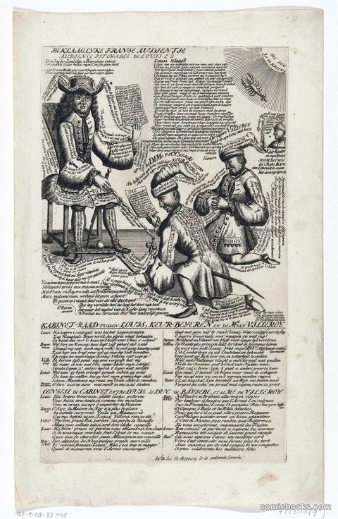 Villeroy and the Elector of Bavaria Kneeling Before Louis XIV
