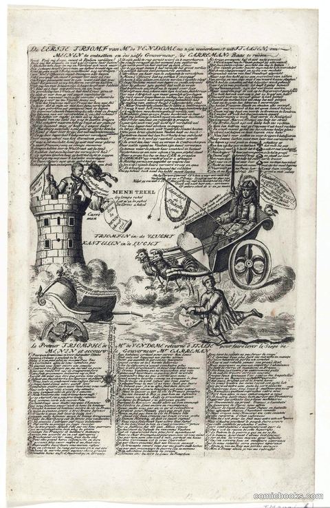 Political Satire on the Loss of Menin and the Arrival of the Duke of Vendôme from Italy