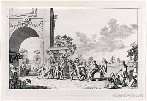 Dutch Political Satire on English Sympathies, 1780