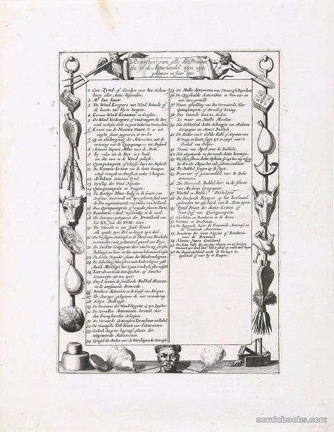 Register of Prints from The Great Mirror of Folly