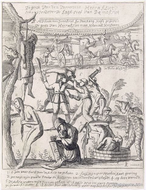 De Geest van den Verreesene Heerakhet: Schryvenderde Lagh-Slot van Damokriet (The Spirit of the Risen Lord Heraclet: The Laughable Fate of Damocritus)