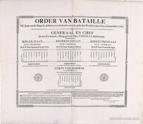 Order van Bataille (Battle Order of the Jesuits)