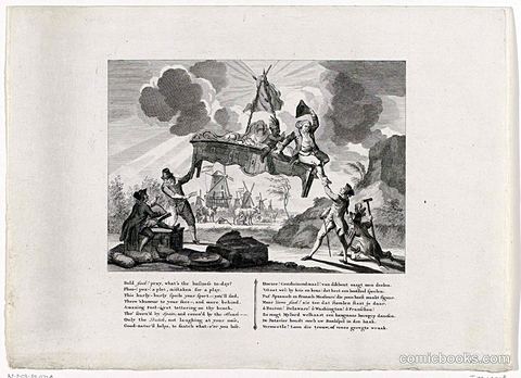 Dutch Political Print on British Economic Instability