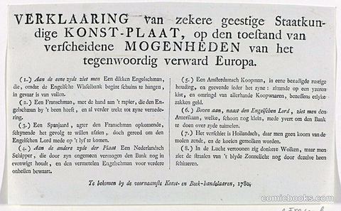 Explanation of a Satirical Print on Britain's Precarious Economic Position