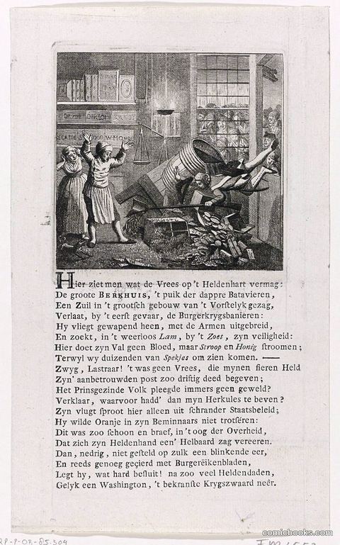 Spotprent op de adelborst Berghuis