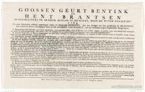 Explanation of the Satirical Print of the Chastisement of the Arnhem Burgomasters Bentinck and Brantsen