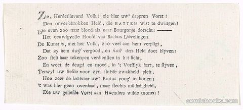 Verse on a Political Print: Willem V as Half-Soldier, Half-Bacchus