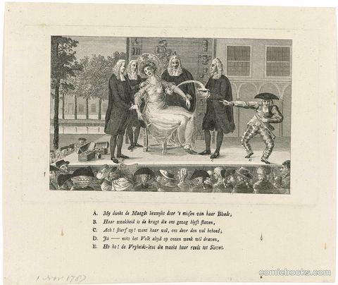 Political Satire on Patriot Quacks Bloodletting the Dutch Maiden