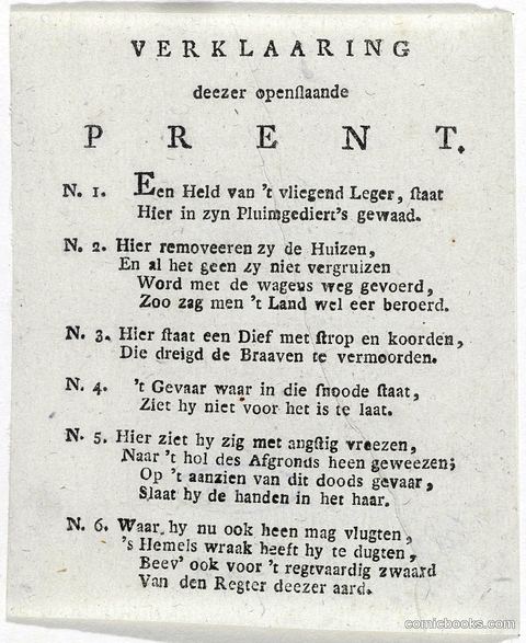 Explanation of the Open-Air Satirical Print on a Volunteer of the Flying Legion