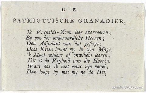 Vers bij de Patriotse Grenadier