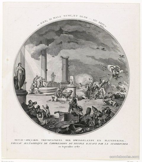 Allegorical Scene of Oppression by the Stadhouder and Prussia