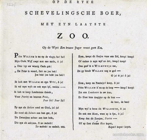 Lied bij de spotprent op de Landzaten (Song for the Satire on the Peasants)