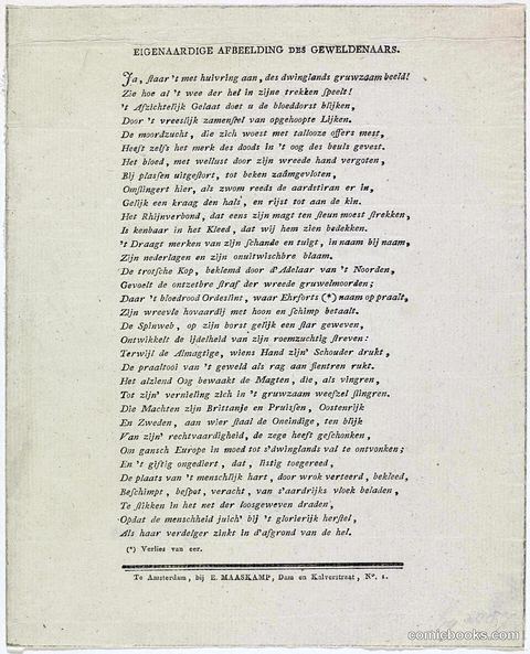 Verse on a Satire of Napoleon