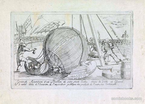 Satire on the Failed Balloon Ascent at Ghent