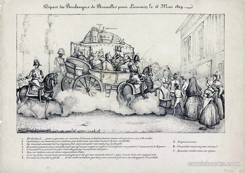 Departure of a Traveling Wagon with Six Bakers Accused of Flour Poisoning