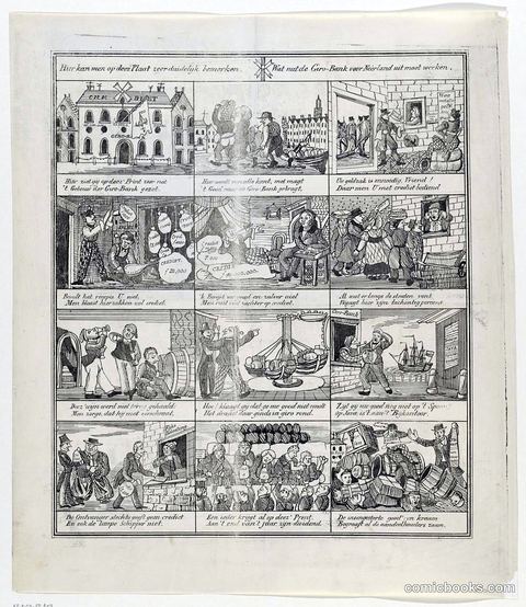 Satirical Print on Plans for a Giro Bank