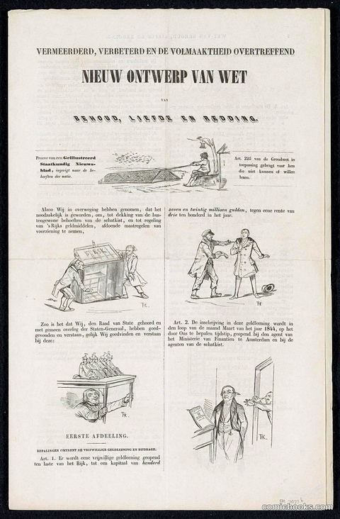 Dutch Political Satire on the Voluntary 3% Loan of 1844