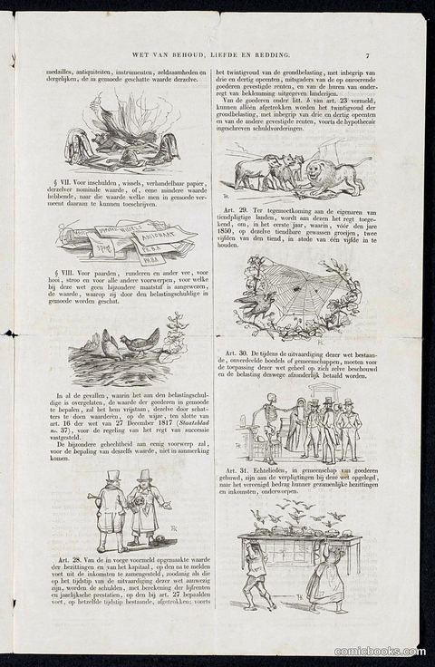 Dutch Political Satire on the Voluntary 3% Loan, 1844