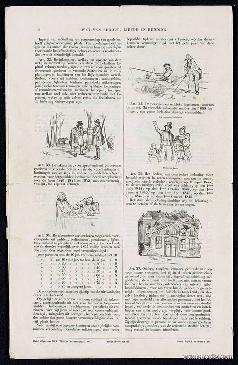 Dutch Social Satire on the 1844 Voluntary Loan Campaign