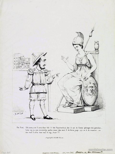Political Cartoon on J.A. Keurenaer, Director of the Delft Academy