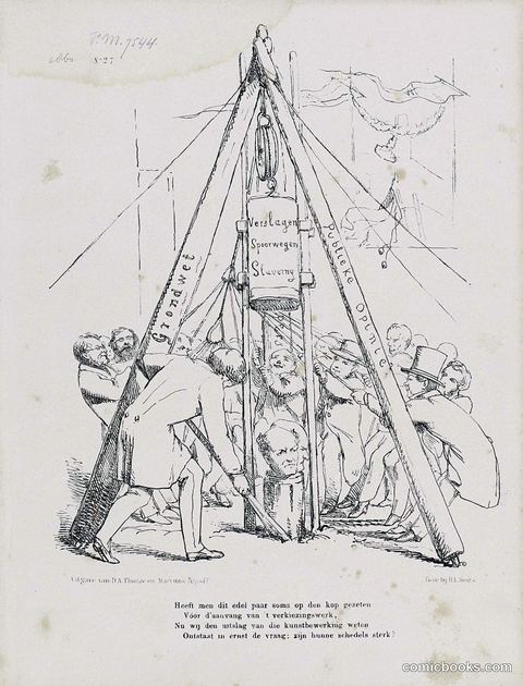 Political Satire on Ministers Rochussen and Van Hall