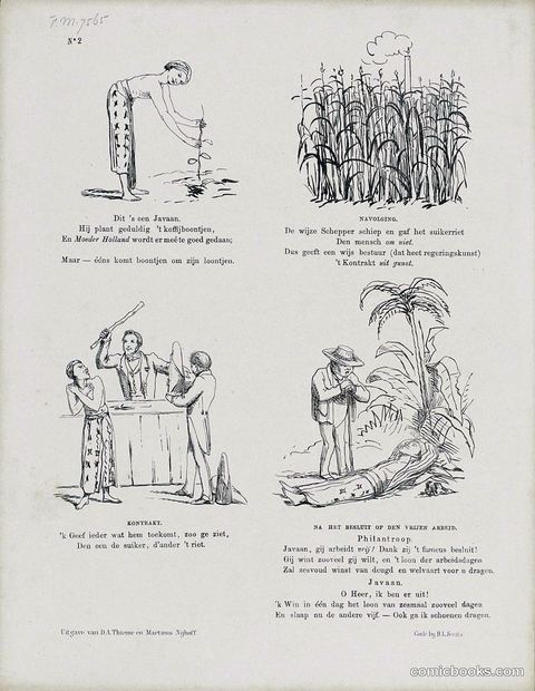 Satirical Print on Culture Contracts in the East Indies