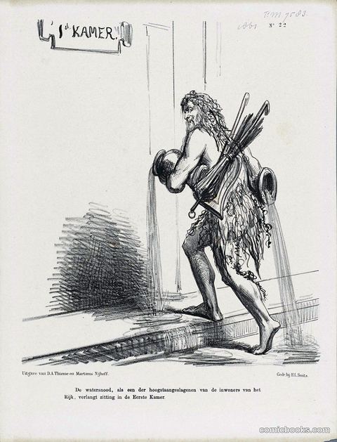 De watersnood, als een der hoogstaangeslagenen van de inwoners van het Rijk [The Flood, as One of the Highest Taxed Inhabitants of the Kingdom]