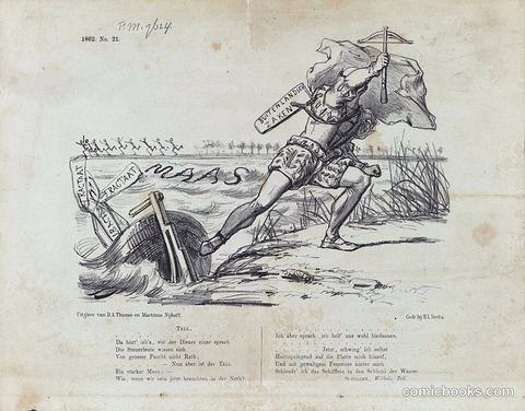 Dutch Political Satire on Foreign Minister Van der Maesen de Sombreff