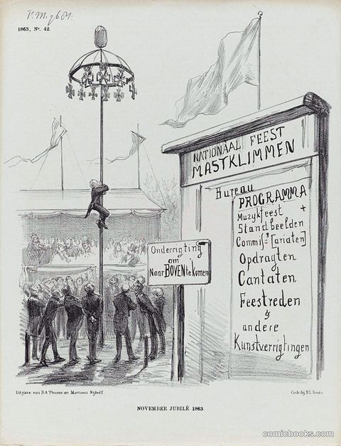 National Festival of Mastklimmen (Mast-Climbing Festival), November 1863