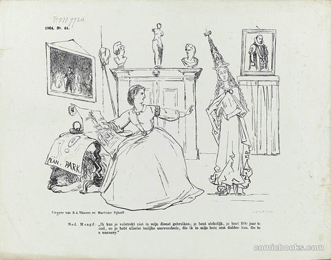 Political Satire on a Gothic Monument Design