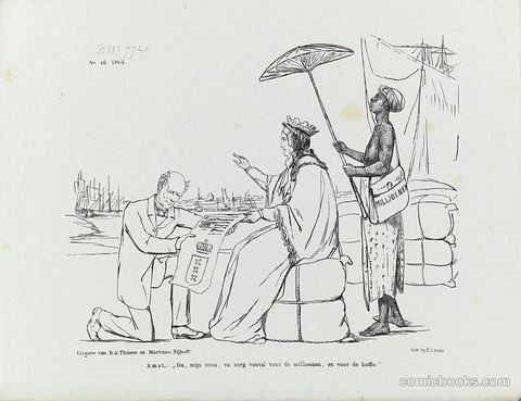Political Satire on Amsterdam and Rochussen, 1864